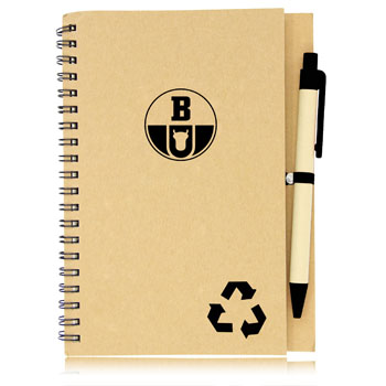 Eco Friendly Spiral Notebook with Pen 