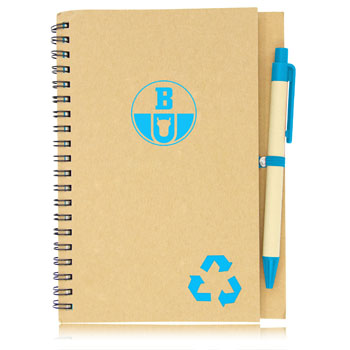 Eco Friendly Spiral Notebook with Pen 