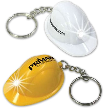 Safety Helmet Keychain With Flashlight