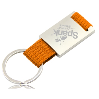 Trendy Metal Polyester Keychain