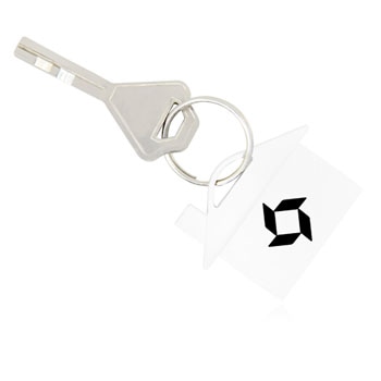 House Shape Metal Key Ring