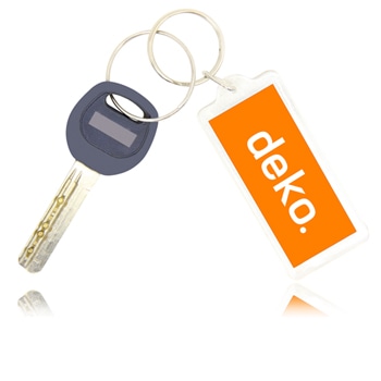 Fancy Rectangle Shaped Acrylic Keychain