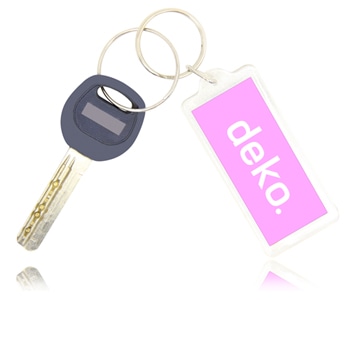 Fancy Rectangle Shaped Acrylic Keychain