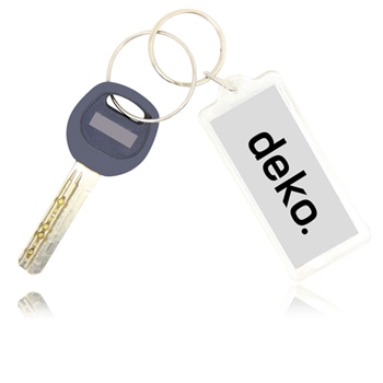 Fancy Rectangle Shaped Acrylic Keychain