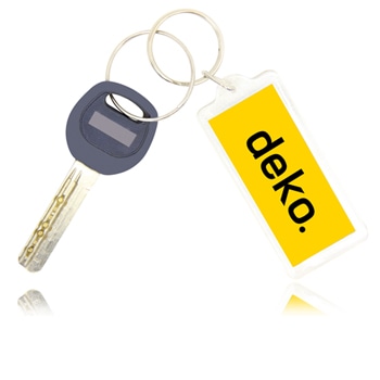 Fancy Rectangle Shaped Acrylic Keychain