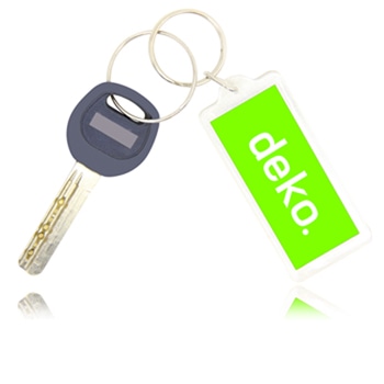 Fancy Rectangle Shaped Acrylic Keychain