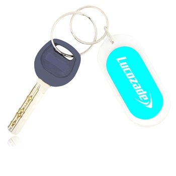 Oblong Acrylic Plastic Keychain