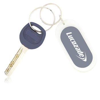 Oblong Acrylic Plastic Keychain