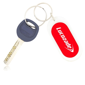 Oblong Acrylic Plastic Keychain