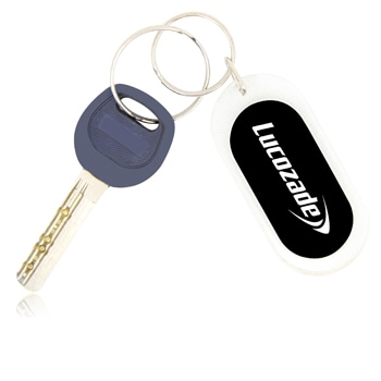 Oblong Acrylic Plastic Keychain