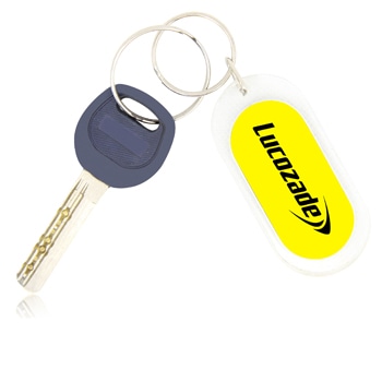 Oblong Acrylic Plastic Keychain