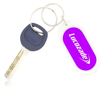 Oblong Acrylic Plastic Keychain