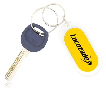 Oblong Acrylic Plastic Keychain