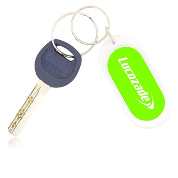 Oblong Acrylic Plastic Keychain