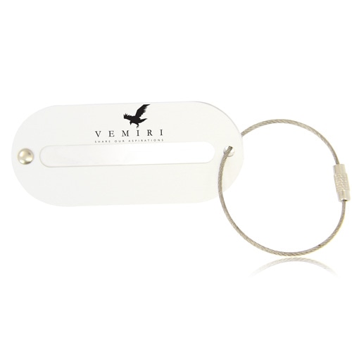 Oval Shaped Metal Luggage Tag 