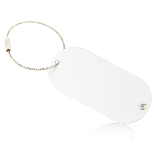 Oval Shaped Metal Luggage Tag 