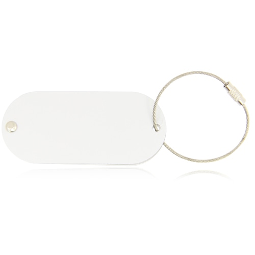 Oval Shaped Metal Luggage Tag 