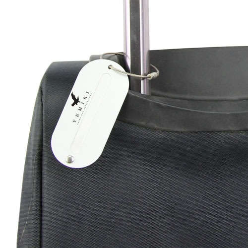 Oval Shaped Metal Luggage Tag 