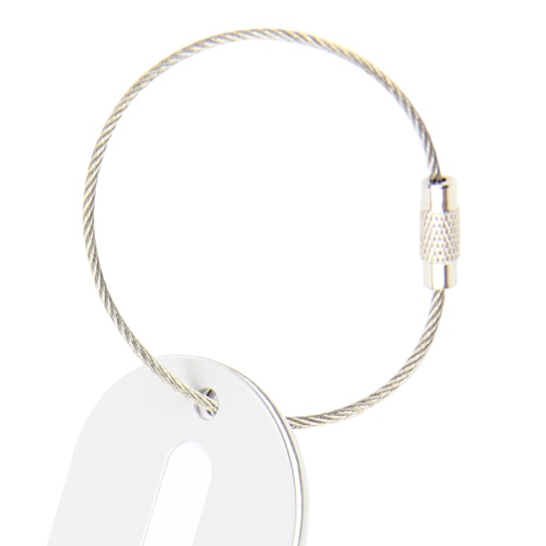 Oval Shaped Metal Luggage Tag 