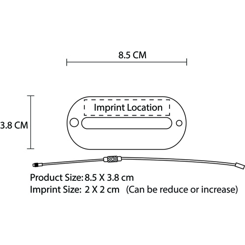 Oval Shaped Metal Luggage Tag 