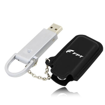 1GB Dashing Flash Drive With Leather Case