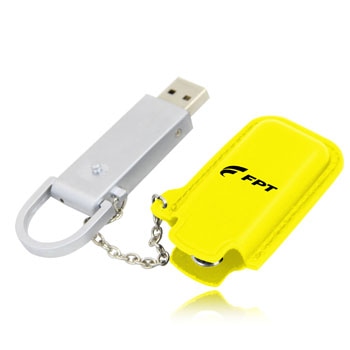 1GB Dashing Flash Drive With Leather Case