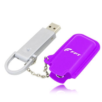 1GB Dashing Flash Drive With Leather Case