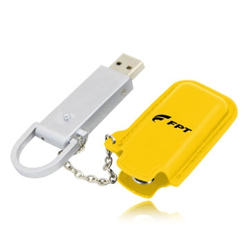 1GB Dashing Flash Drive With Leather Case