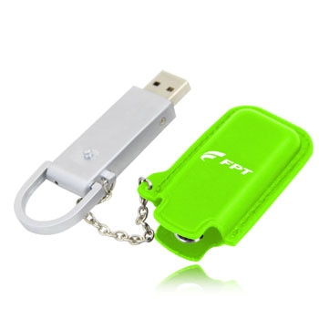 1GB Dashing Flash Drive With Leather Case