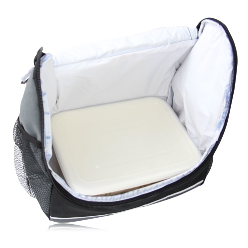 Reflective Lunch Bag with Side Pocket