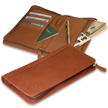 Calfskin Zip-Around Document Holder