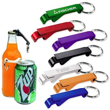 Aluminium Bottle And Can Opener Keyring 