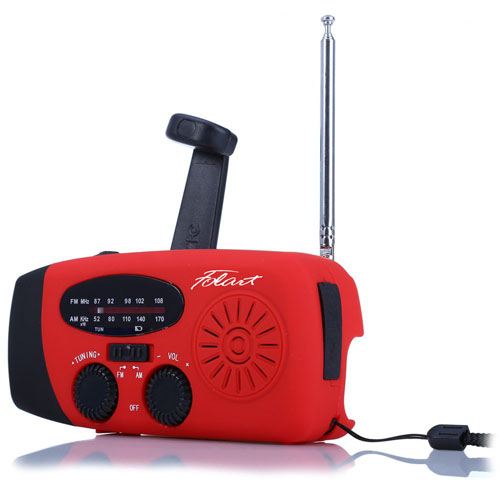 Solar Handcrank Water-resistant Radio With 3 LED