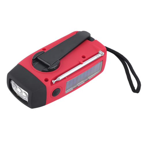 Solar Handcrank Self Powered Radio With 3 LED