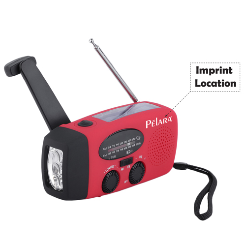 Solar Handcrank Self Powered Radio With 3 LED