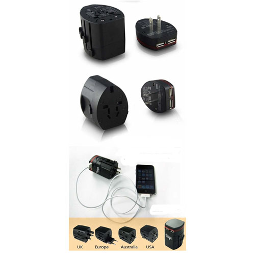 Travel Adapter Dual-USB Port Charger 