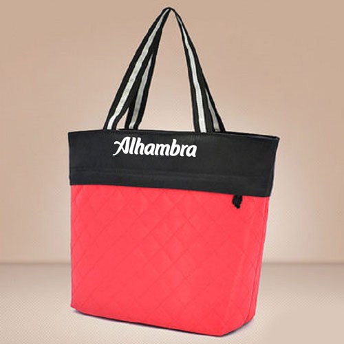 Women Patchwork Cotton Tote Shopping Bag