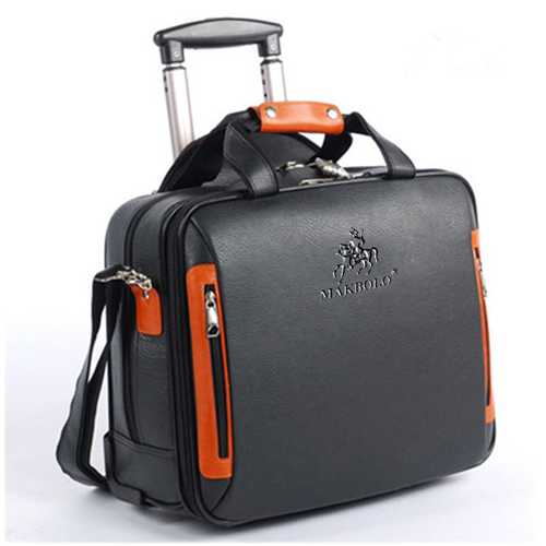 Synthetic Cowhide Commercial Trolley Case Bag 