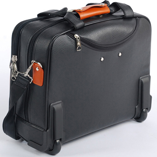 Synthetic Cowhide Commercial Trolley Case Bag 