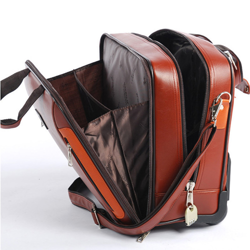 Synthetic Cowhide Commercial Trolley Case Bag 