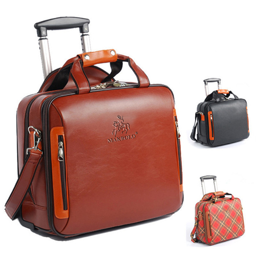 Synthetic Cowhide Commercial Trolley Case Bag 