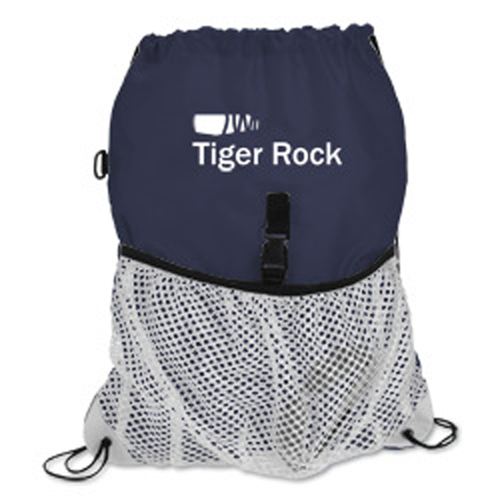 Drawcord Mesh Pocket Drawstring Bag