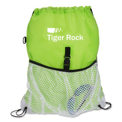 Drawcord Mesh Pocket Drawstring Bag