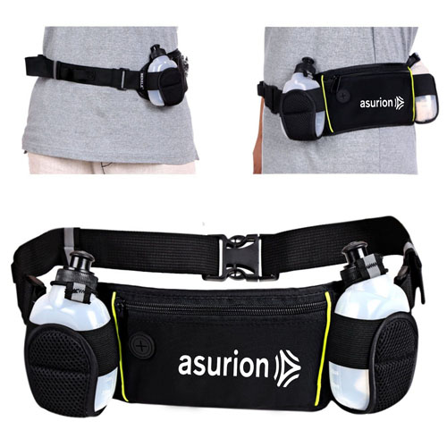 Dual Water Bottle Travel Waist Belt