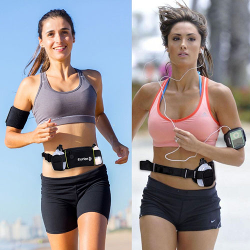 Dual Water Bottle Travel Waist Belt