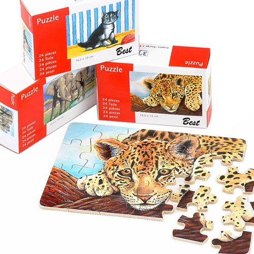 Cute Animals 24 Pieces Wooden Puzzle