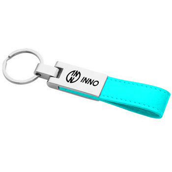 Leatherette Silver Key Ring