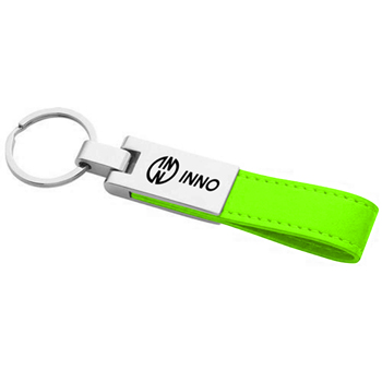 Leatherette Silver Key Ring