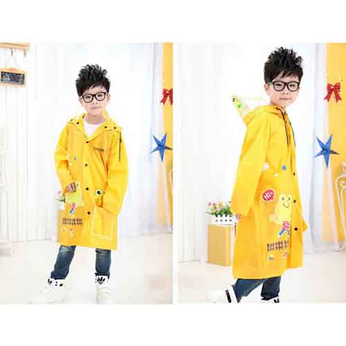 Young Girl Cartoon Raincoat 