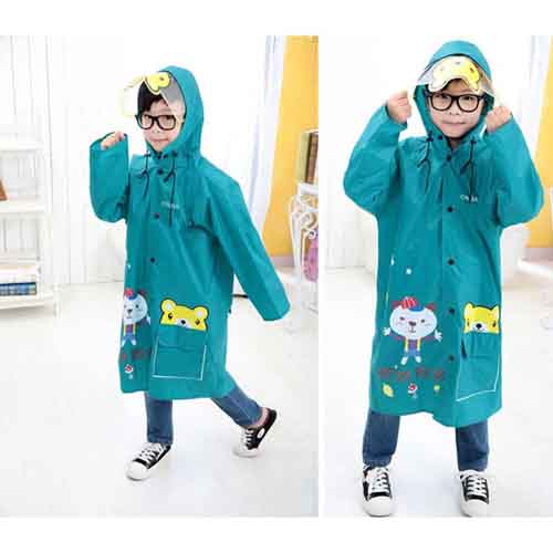 Young Girl Cartoon Raincoat 